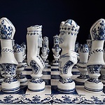 Plateelschilderen schaakspel