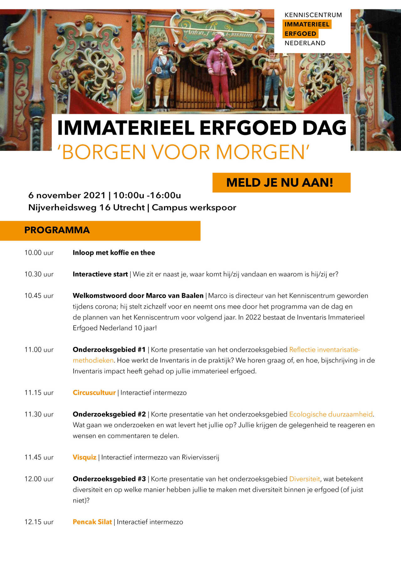 Programma IE dag Borgen voor Morgen 6 november 2021