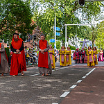 Deelnemers van de processie