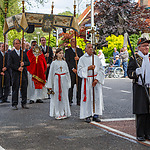 Deelnemers van de processie