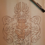 Heraldische tekening - tussenstap 1